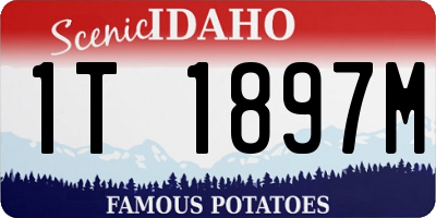 ID license plate 1T1897M