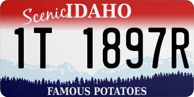 ID license plate 1T1897R
