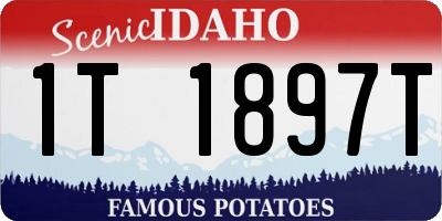 ID license plate 1T1897T