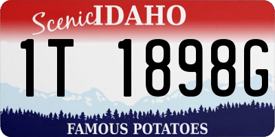 ID license plate 1T1898G