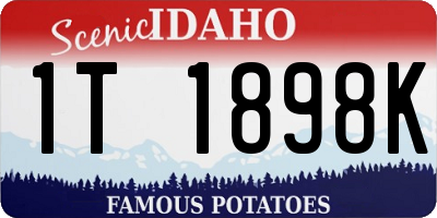 ID license plate 1T1898K
