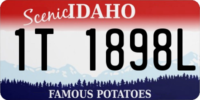 ID license plate 1T1898L