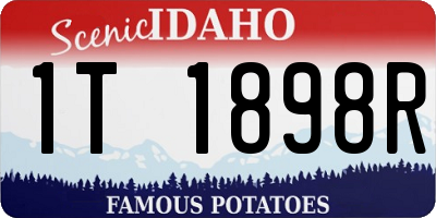 ID license plate 1T1898R