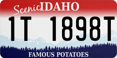 ID license plate 1T1898T