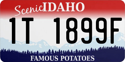 ID license plate 1T1899F