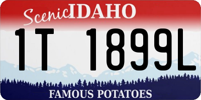 ID license plate 1T1899L