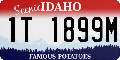 ID license plate 1T1899M