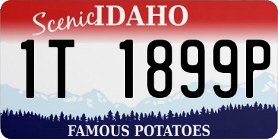 ID license plate 1T1899P