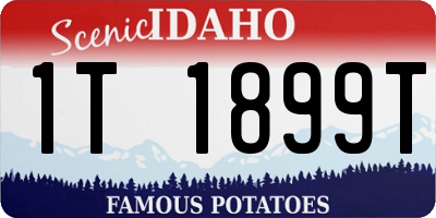 ID license plate 1T1899T