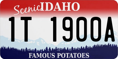 ID license plate 1T1900A