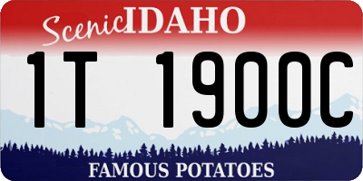 ID license plate 1T1900C