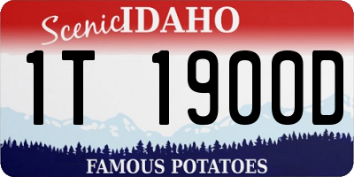 ID license plate 1T1900D