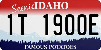 ID license plate 1T1900E