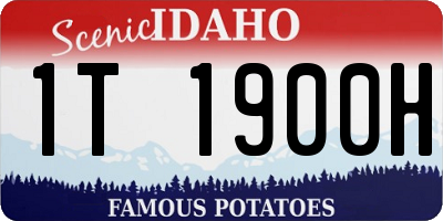 ID license plate 1T1900H