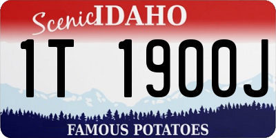 ID license plate 1T1900J