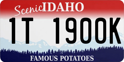 ID license plate 1T1900K