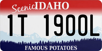 ID license plate 1T1900L