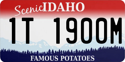 ID license plate 1T1900M