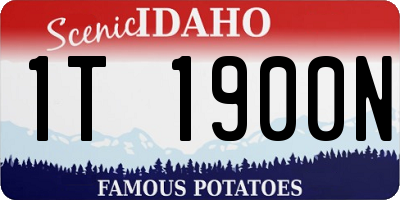 ID license plate 1T1900N