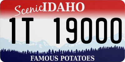 ID license plate 1T1900O
