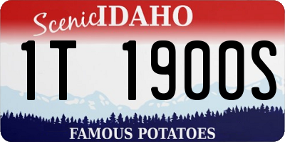 ID license plate 1T1900S