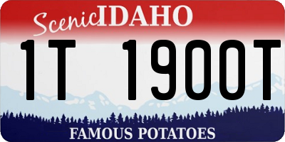 ID license plate 1T1900T