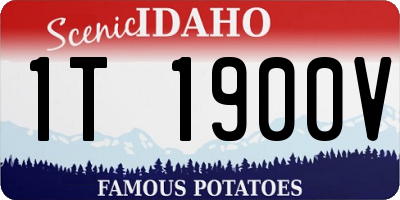 ID license plate 1T1900V
