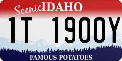 ID license plate 1T1900Y