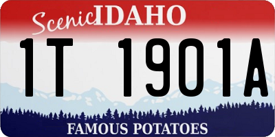 ID license plate 1T1901A