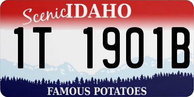 ID license plate 1T1901B