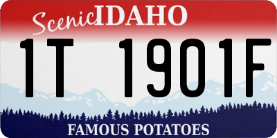ID license plate 1T1901F