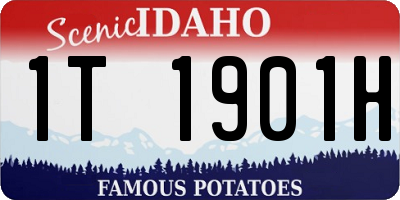 ID license plate 1T1901H