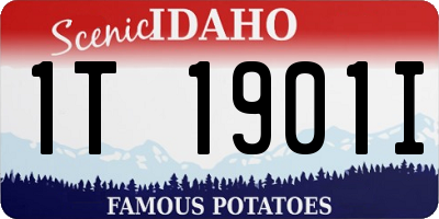 ID license plate 1T1901I
