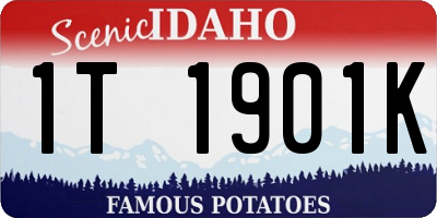 ID license plate 1T1901K