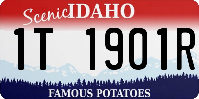 ID license plate 1T1901R