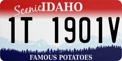 ID license plate 1T1901V