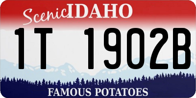 ID license plate 1T1902B