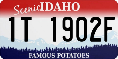 ID license plate 1T1902F