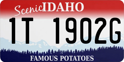 ID license plate 1T1902G