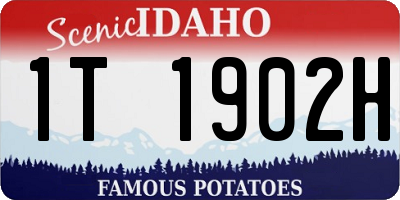 ID license plate 1T1902H