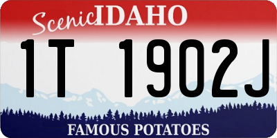 ID license plate 1T1902J