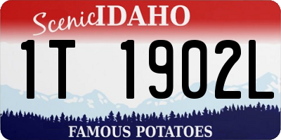 ID license plate 1T1902L