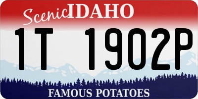 ID license plate 1T1902P