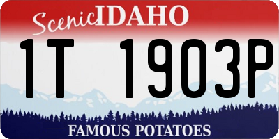 ID license plate 1T1903P