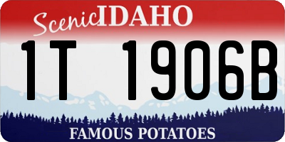 ID license plate 1T1906B