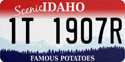 ID license plate 1T1907R