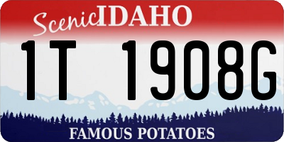 ID license plate 1T1908G