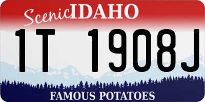 ID license plate 1T1908J