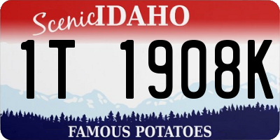 ID license plate 1T1908K