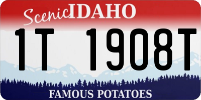 ID license plate 1T1908T